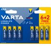 4008496568857-VARTA Longlife Power - 6 piles alcalines + 2 gratuites - AAA LR03--0