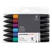 884955070512-BrushMarker - Pack de 6 stylos pinceaux et marqueurs - tons riches--0