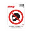 Pickup - Pictogramme - Casque interdit - 100 x 100 mm