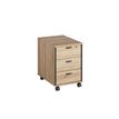 Caisson mobile MAMBO - Profondeur 60 cm - 3 tiroirs - Chêne Sonoma/noir