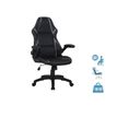3700339883349-Fauteuil gamer RACER SPEED - accoudoirs rabattables - noir et gris--0