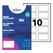 Avery - 200 badges adhésifs - pour étiquettes laser - 80 x 50 mm
