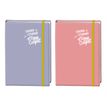 3664447055039-Agenda à élastique gommé Rose Carpet - 1 jour par page - 12,5 x 17,5 cm - 2 décors au choix - Obert--0