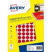 Avery - Etui A5 - 960 Pastilles adhésives - rouge - diamètre 15 mm