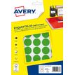 Avery - Etui A5 - 400 Pastilles adhésives - vert - diamètre 24 mm