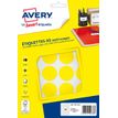 Avery - Etui A5 - 240 Pastilles adhésives - jaune - diamètre 30 mm
