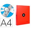 Antartik - Classeur à anneaux - Dos 40 mm - A4 - pour 225 feuilles - rouge