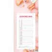 Quo Vadis Macarons - Calendrier bloc mensuel - 16 x 33,5 cm