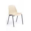 3701338800092-Chaise CHARLOTTE - pieds noirs avec accroches - beige--0