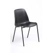 Chaise CHARLOTTE - pieds noirs avec accroches - noir