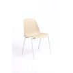 3701338800184-Chaise CHARLOTTE - pieds blancs sans accroche - beige--0