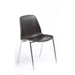 Chaise CHARLOTTE - pieds chromés sans accroche - marron
