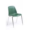Chaise CHARLOTTE - pieds chromés sans accroche - vert