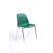 Chaise CHARLOTTE - pieds chromés avec accroches - vert
