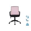 3700339883455-Fauteuil de bureau ALEX - accoudoirs fixes - Noir et rose--0