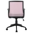 3700339883455-Fauteuil de bureau ALEX - accoudoirs fixes - Noir et rose--1