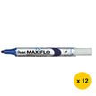 Pentel MAXIFLO - Pack de 12 marqueurs effaçables - pointe ogive - bleu