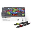884955063453-ProMarker brush - coffret 48 marqueurs double pointe--0