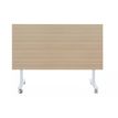 3483600874726-Table de réunion mobile et rabattable YES ! - 180 cm - Pieds blancs - Chêne--2