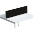 3660141254532-Ecran de séparation cadre aluminium H33 x L140 cm - cadre aluminium blanc - toile noir--0