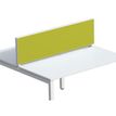 Ecran de séparation cadre aluminium H33 x L140 cm - cadre aluminium blanc - toile vert