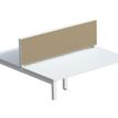 Ecran de séparation cadre aluminium H33 x L140 cm - cadre aluminium blanc - toile sable