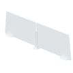 3660141256000-Lot de 2 écrans de séparation en polystyrène - H35 x L80 cm - blanc--0