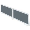 Lot de 2 écrans de séparation en polystyrène - H35 x L80 cm - anthracite