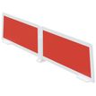 Lot de 2 écrans de séparation en polystyrène - H35 x L80 cm - rouge