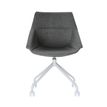 3660141233001-Lot de 2 chaises LUGE - pieds blancs sur roulettes - anthracite--0