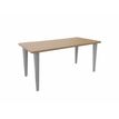 Bureau EVIDENCE - 180 cm - Pieds aluminium - Plateau imitation chêne clair