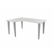 2012349456149-Bureau compact 90° à gauche EVIDENCE - Pieds aluminium - Plateau blanc--0