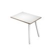 2012349510230-Retour direct pour bureau - L80 x H74 x P60 - Pieds métal blancs - plateau blanc chants chêne--0
