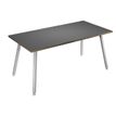 Bureau LEONARDO - 160 cm - Anthracite chants chêne