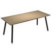Bureau LEONARDO - 180 cm - Pieds métal noirs - Chêne