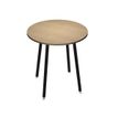 2012349511251-Table ronde - H105 cm - 100 cm - 4 Pieds noir - plateau imitation chêne--0