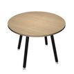 2012349511251-Table ronde - H105 cm - 100 cm - 4 Pieds métal anthracite - plateau imitation chêne--0