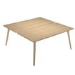 Bureau Bench LEONARDO - L180 x H74 x P168 - Pieds bois - Chêne