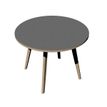 Table ronde - H105 cm - 100 cm - 4 Pieds bois - plateau anthracite