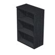 Bibliothèque mi-haute Trend - L80xP35xH120 cm - 2 étagères - imitation frêne