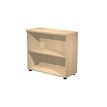 Bibliothèque basse Trend - L80xP35xH72 cm - 1 étagère - imitation chêne