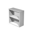 Bibliothèque basse Trend - L80xP44xH72 cm - 1 étagère - gris