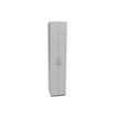Armoire vestiaire 2 portes - H185 x L40 x P52 cm - Gris