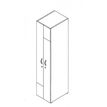 2012349514566-Armoire vestiaire 2 portes - H185 x L40 x P52 cm - Blanc--1