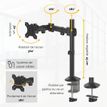 0043859748471-Fellowes Reflex - Bras porte-écran simple jusqu'à 32" - réglable en hauteur et en profondeur - système de passe câble--2
