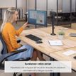 0043859748471-Fellowes Reflex - Bras porte-écran simple jusqu'à 32" - réglable en hauteur et en profondeur - système de passe câble--3
