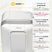0043859751525-Fellowes Powershred LX201 - destructeur de documents coupe croisée microparticules - 12 feuilles - Corbeille --6