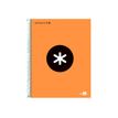 Antartik - Cahier à spirale A4 (21x29,7 cm) - 240 pages - petits carreaux (5x5 mm) - orange - couverture rembordée