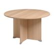 3483600784780-Table de réunion ronde JAZZ+ - 120 cm - Hêtre ambré-Avant-0