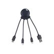 4897032089600-Bigben Xoopar octopus - câble de charge et de synchronisation USB/micro USB, USB C, Lightning et -Avant-0
